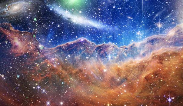 Galaxy and light. Planets, stars and galaxies in outer space showing the beauty of space exploration. The elements of this image furnished by NASA.