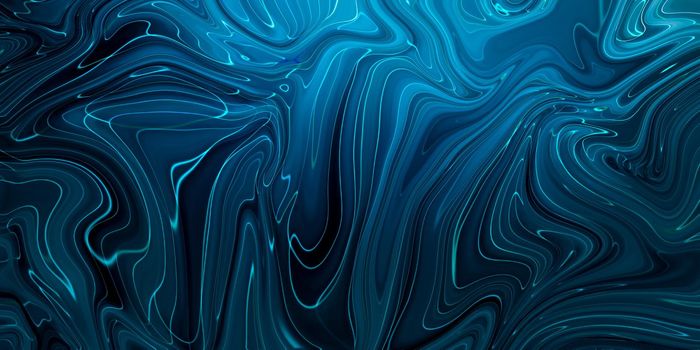 Marbled blue abstract background. Liquid marble pattern