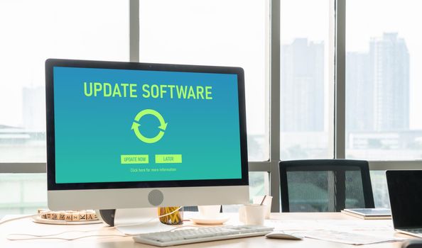 Software update on computer for modish version of device software upgrade