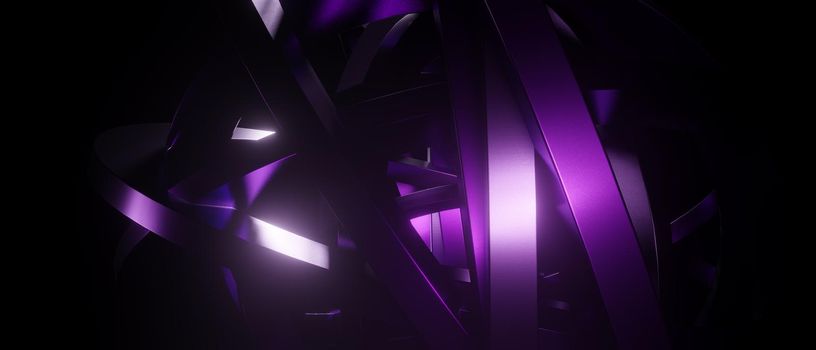 Modern Trendy Shiny Metallic Serious Violet Background 3D Rendering