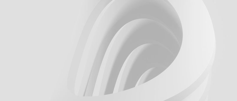 White Abstract Modern 3D Design Background, Ripple, Abstract White Layers. 3D .
