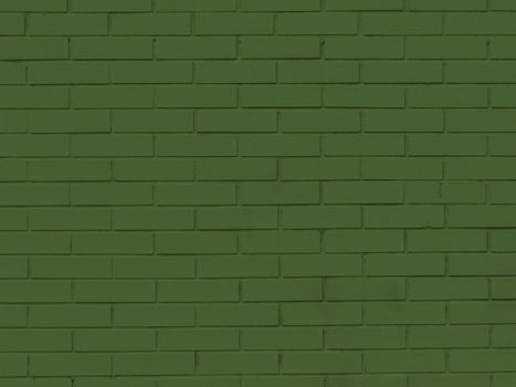 Panoramic solid old green brick wall.