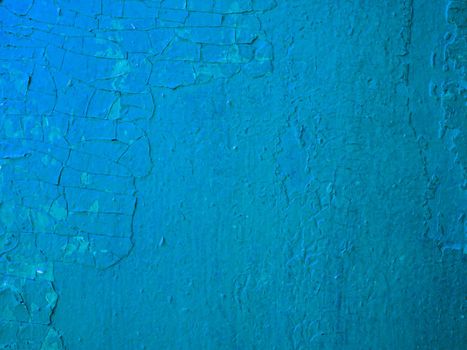 Texture of the plaster.Abstract background old paint. Blue colored background for copy space.