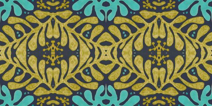 Tiles watercolor. Damask traditional texture. Retro italian or talavera mosaic design. Azulejos tiles. Seamless portugal ceramic. Floral majolica ornament. Vintage Watercolor tile pattern.