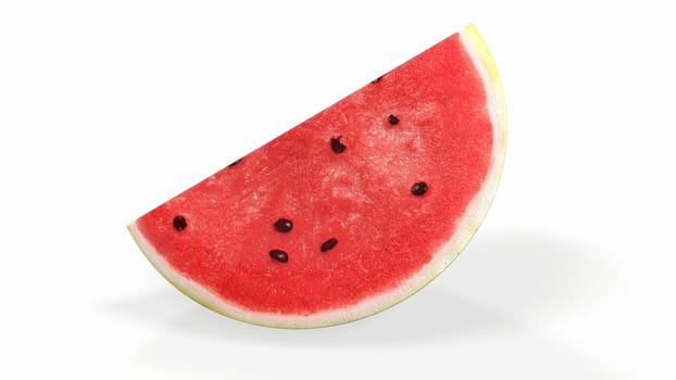 sliced watermelon on a white background 3d-rendering.