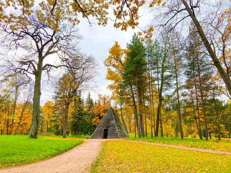 Park autumn landscape . Alleys of the park. A walk in the park. An article about autumn. Illustrating autumn articles.