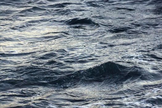 Shades of Blue Ocean Water ripples creating bubbles and  reflecting light.  Good for backgrounds textures.