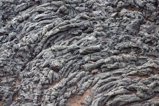 Ripples of Lava rock on Big Island, Hawaii.