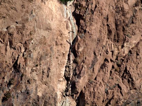 Rugged cliff face, carved away during construction of the Hoover Dam on the border of Arizona and Nevada in the USA.