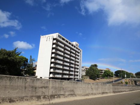 Double Rainbow over H-1 Highway in Honolulu, Hawiii.