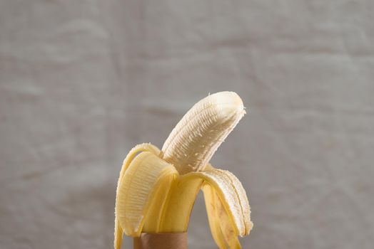 Half peeled Banana, Open Banana