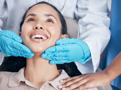 a dentist checking their handiwork after a procedure.