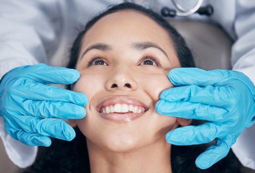 a dentist checking their handiwork after a procedure.