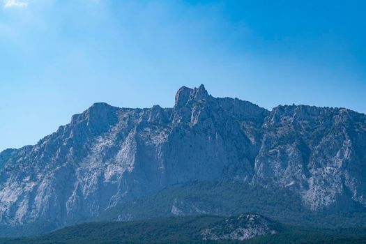 rocky mountains aerial view. mount Ai-Petri. High quality photo