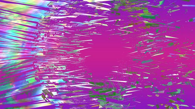 Abstract pink textured background with rainbow splinters
