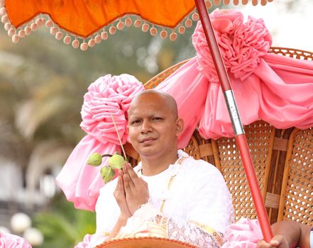 the ordination ceremony that change the Thai young men to be the new monks