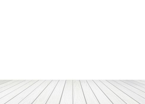 white wood floor on a white background