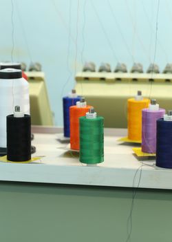 reels of thread on Machine embroider