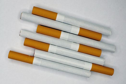 Cigarettes close-up on a light background. The concept of anti-smoking..
