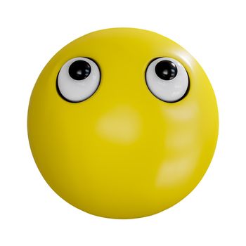 emoji isolated on white background 3d illustration