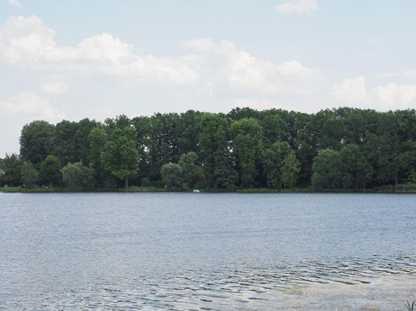 The Kleiner Dutzendteich lake in Nuernberg, Germany