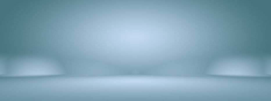 Gradient Blue abstract background. Smooth Dark blue with Black vignette Studio.