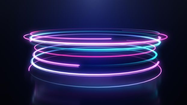 Abstract neon light streaks motion background 4k