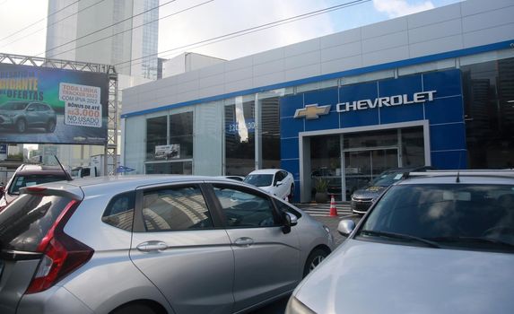 salvador, bahia, brazil - july 19, 2022: facade of a Chevrolet manufacturer dealership in the city of Salvador.