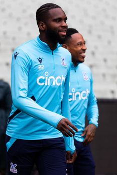 MELBOURNE, AUSTRALIA - JULY 18: Odsonne Edouard of Crystal Palace trains ahead of their pre-season clash with Manchester United at the MCG on Melbourne on 18th July 2022