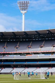 MELBOURNE, AUSTRALIA - JULY 18: Crystal Palace train ahead of their pre-season clash with Manchester United at the MCG on Melbourne on 18th July 2022