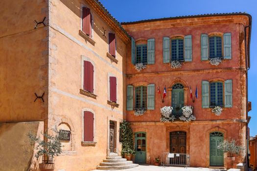 The most beautiful city hall of Roussillon in Provence