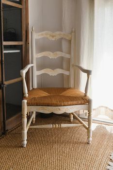 Rustic interior with ecological chair in Provence France Shabby chick