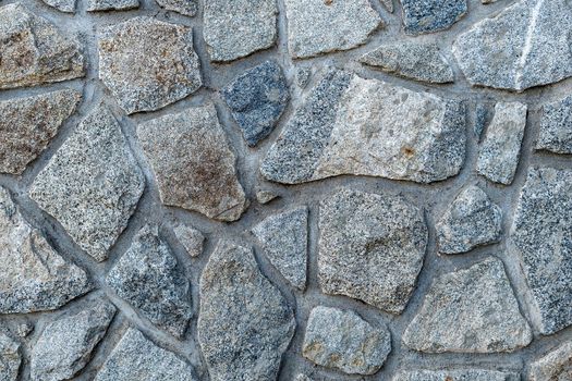 An area composed of large, gray irregular stones Texture, background for further work.