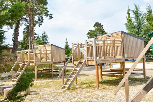 Shed on stilts for holidays. Provence. France