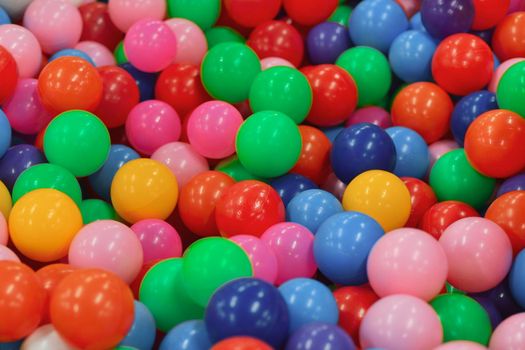Dry pool with colored balls