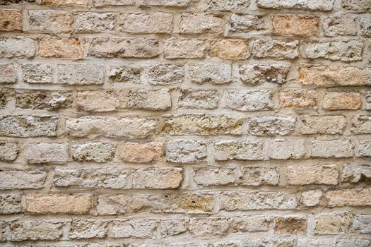 Beige brick wall background grunge texture
