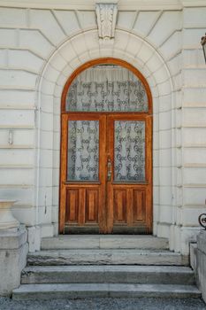 Antique wooden door Designed with beautiful architecture
