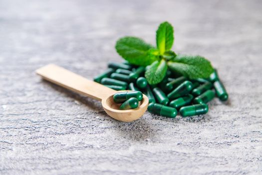homeopathy Herbs.herbal sedatives .Selective focus medical