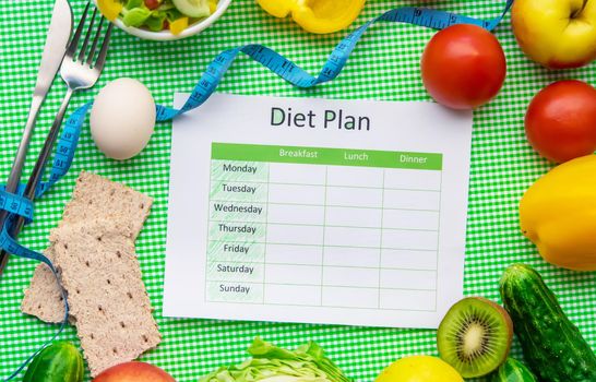 Weekly diet plan. The concept of proper nutrition. Selective focus. nature.