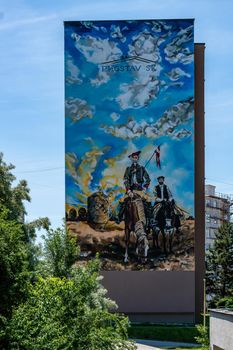 Holic, Slovakia - June 18, 2022 Don Quixote de la Mancha to Snacho Panza