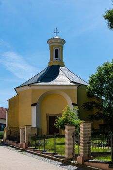 Holic, Slovakia - June 18, 2022 Loretan Chapel. Above Peace Square in Hol?c