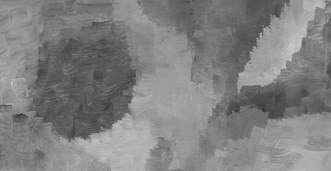 Black and White Hand Drawn Gouache Abstract Background. Gouache Paint Decorative Texture Backdrop.