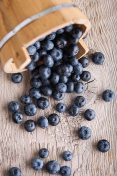 fresh organic blueberry rustic style. High quality photo