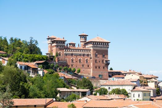 Cereseto, Italy - circa August 2021: Cereseto Castle - Castello di Cereseto - located in Monferrato area in Piedmont region, Italy