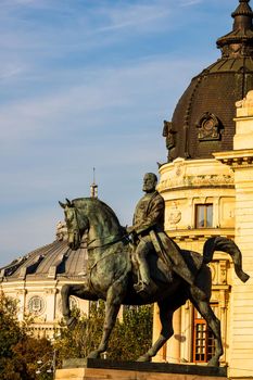 The National Library located on Calea Victoriei in Bucharest