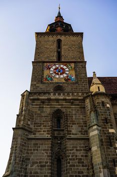 Large Gothic building of the Black Church (Biserica Neagra) in Brasov, Romania