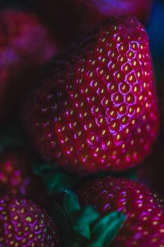 Close up of ripe strawberries in the bowl