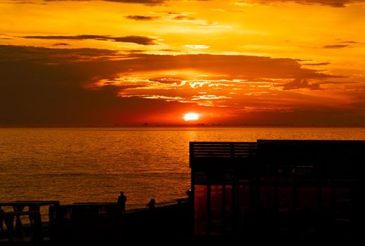 Sky sunrise sea aerial sunset view dawn bright beautiful outdoor, for sun light from beach from silence solitude, twilight shine. Atmosphere clear cloudscape, environment