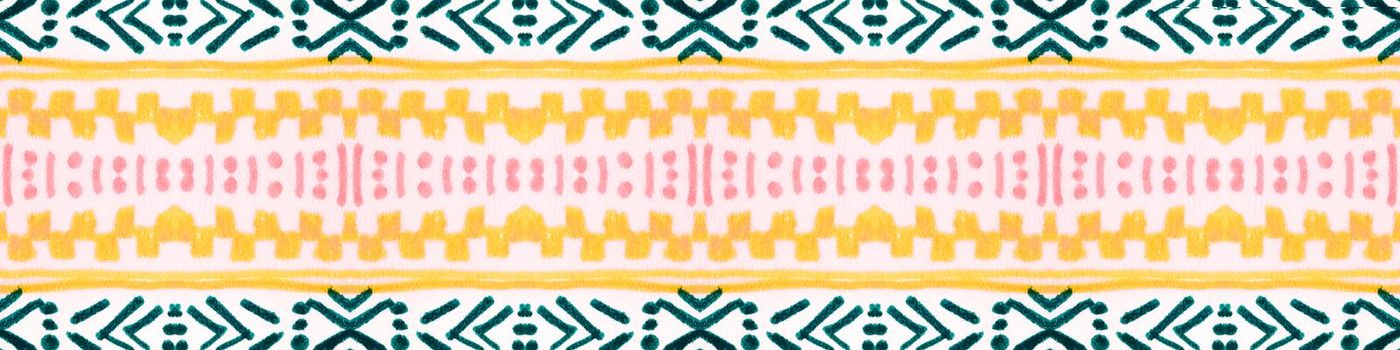 Traditional tribal ribbon. Vintage maya design for fabric. Peru american ornament. Grunge tribal ribbon. Seamless ethnic pattern. Art aztec background. Hand drawn navajo print.