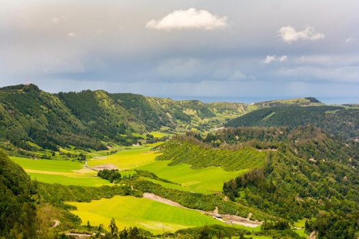 Cityscape in Sao Miguel en Azores, Potugal.